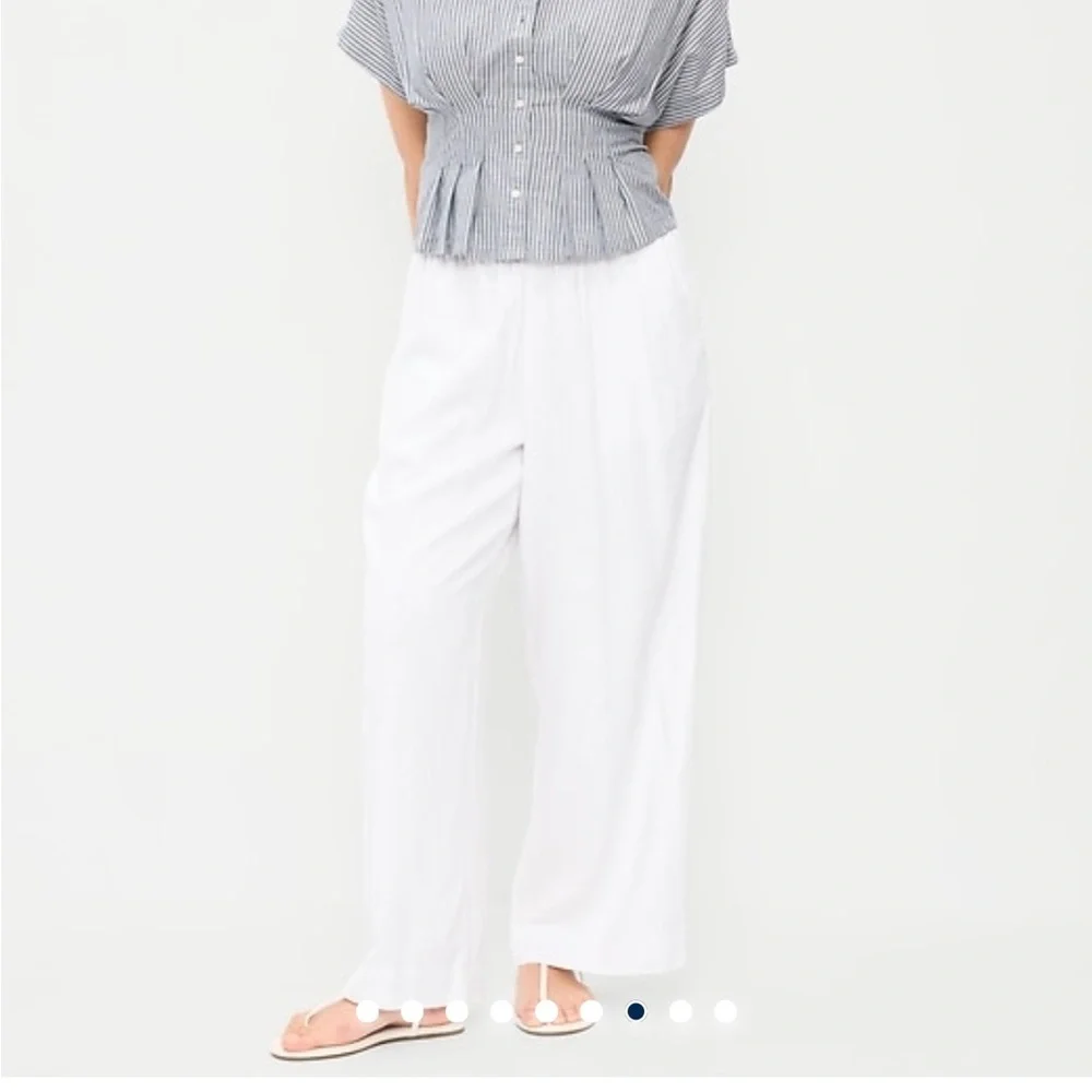 3 for 30$ Old Navy Bright White Wide-Leg Linen pants